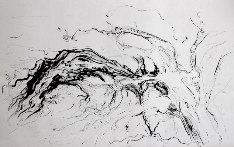 770x484 Ocean Driftwood Drawing By Oksana Ponomareva Saatchi Art - Driftwood Sketch