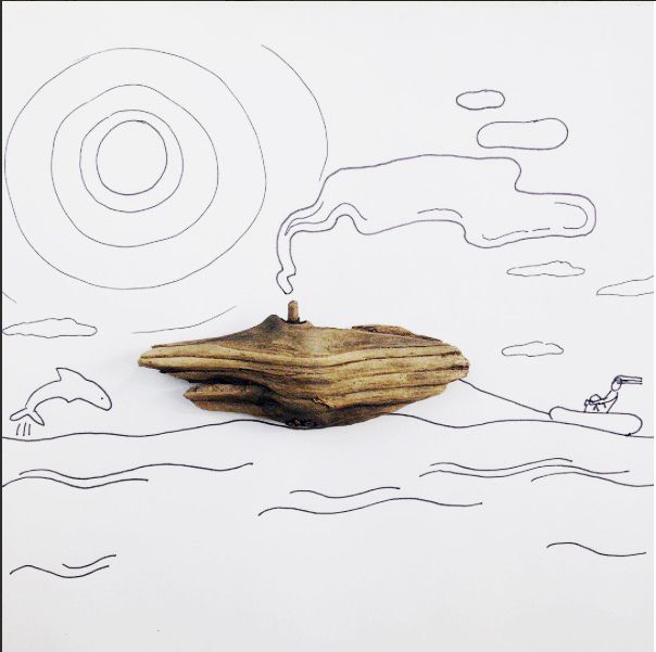 604x601 Driftwood Sketch Good Day By Jevo Jevo - Driftwood Sketch