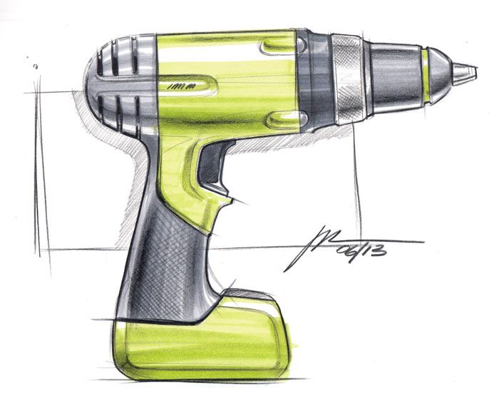 700x582 Sketch A Day 421 Drill Design By Spencer Nugent Sketching - Drill Sketch