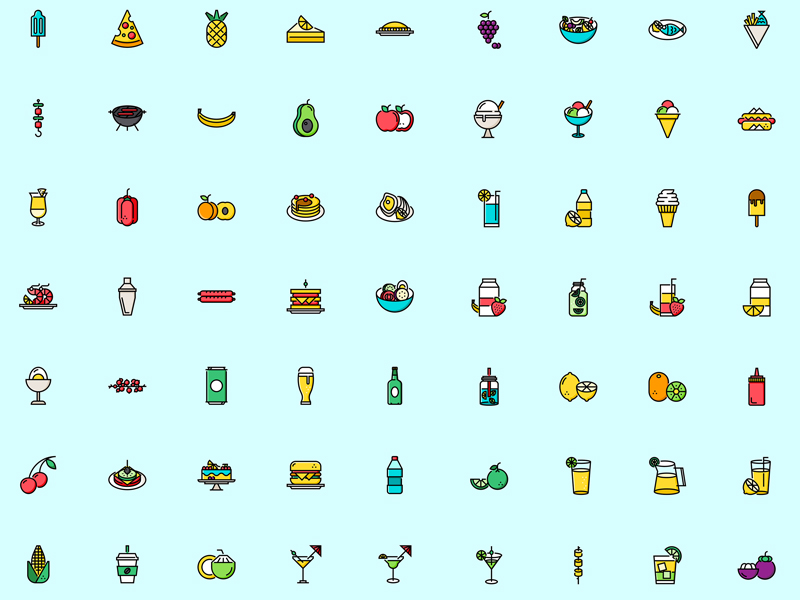 800x600 Summer Food And Drink Icon Set Sketch Freebie - Drinks Sketch