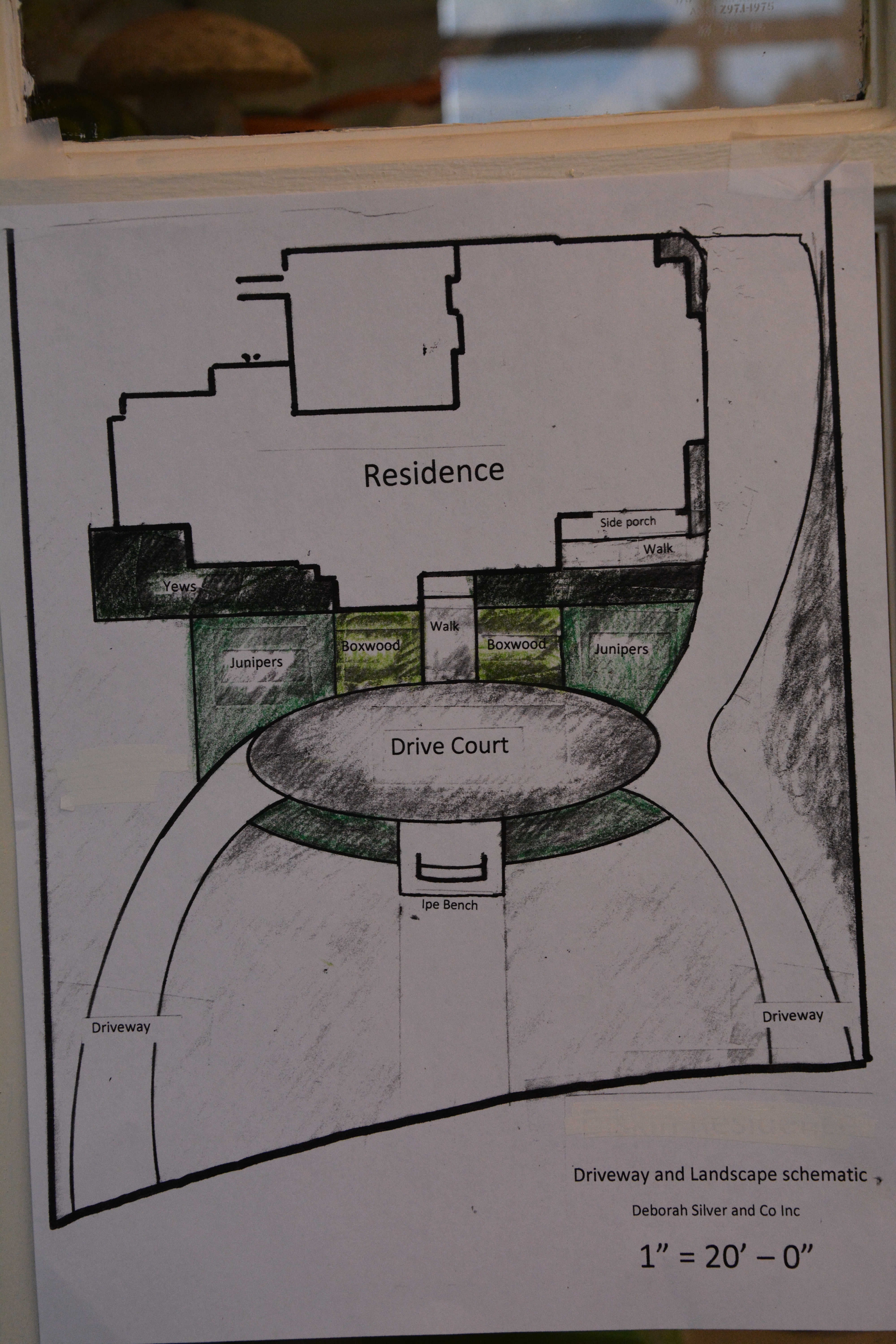 4000x6000 Drawing Landscape Plans - Driveway Sketch