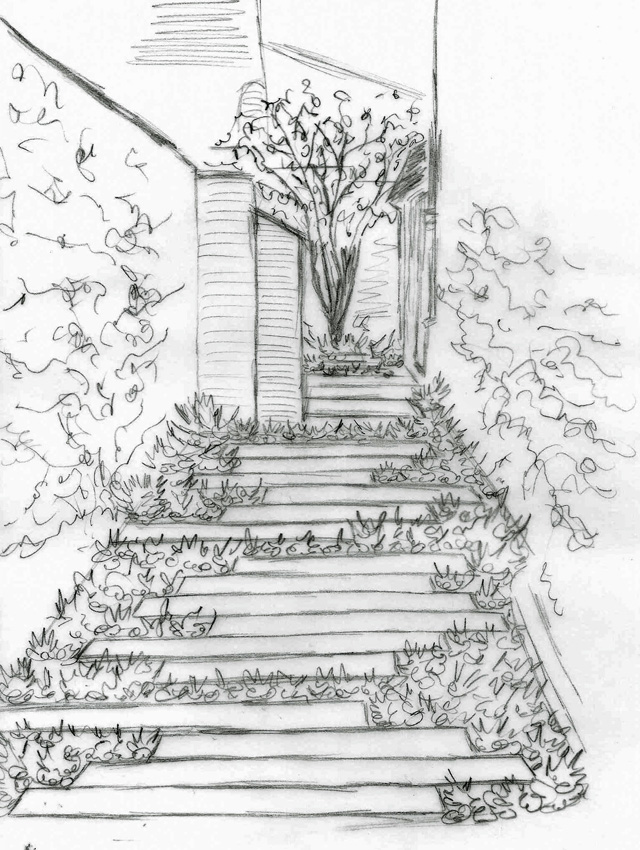 Driveway Sketch at PaintingValley.com | Explore collection of Driveway ...