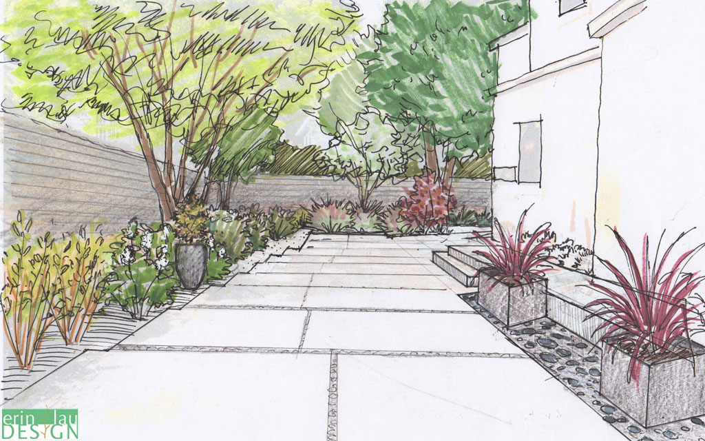 1024x640 Garden Drawing Details Drawntogarden - Driveway Sketch