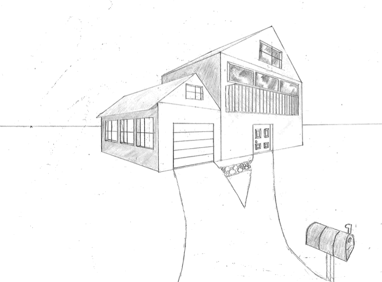 744x550 House Design - Driveway Sketch