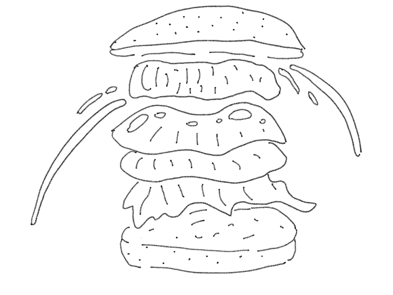 800x600 Burger Drop Sketch By Migle - Drop Sketch