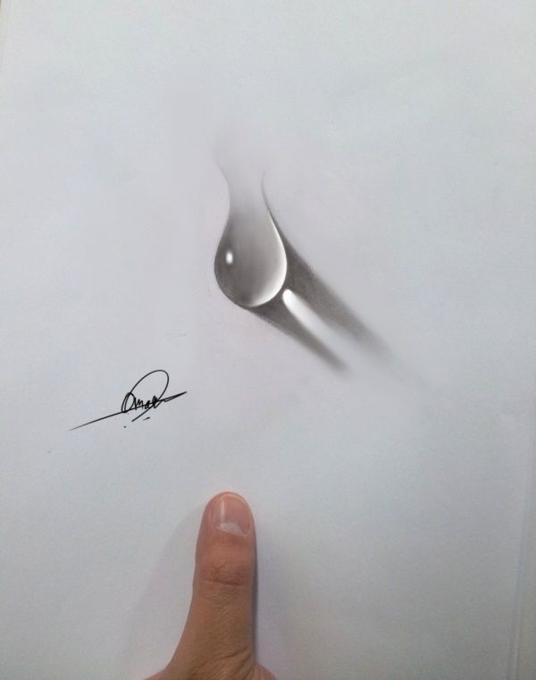 600x761 Drawn Spoon Water Drop - Drop Sketch