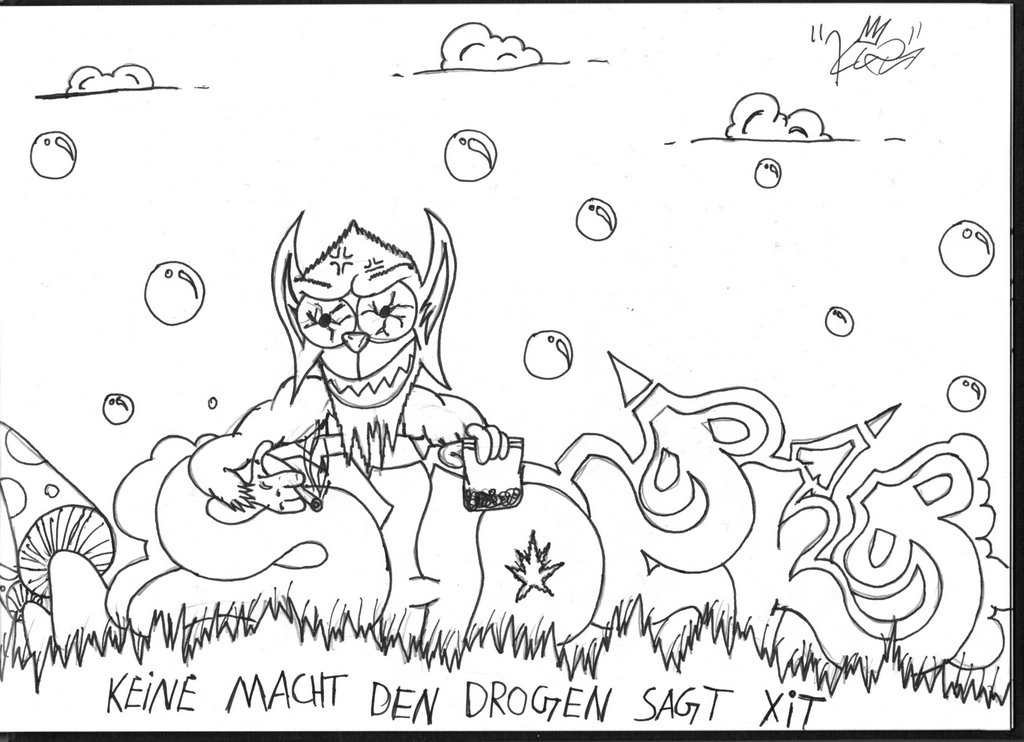 1024x742 Chromatic Waste Stop Drugs Sketch By Xit - Drugs Sketch