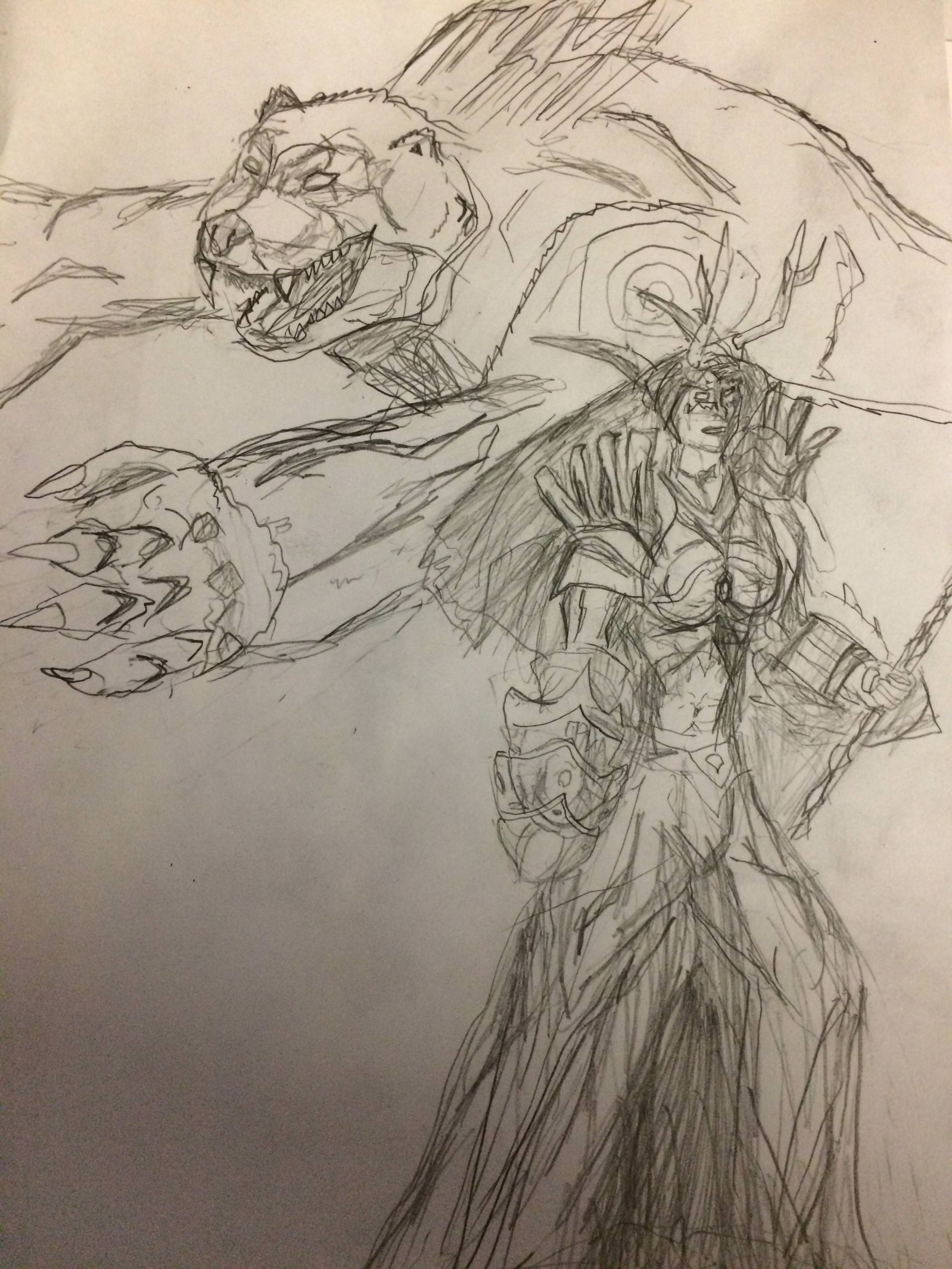 2448x3264 Druid Sketch For Friend - Druid Sketch