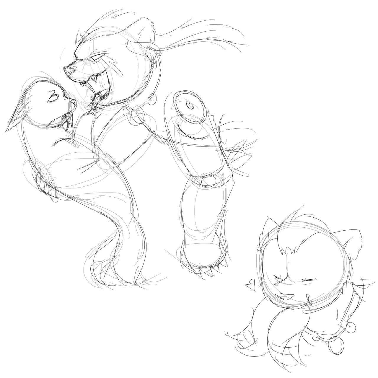 1280x1280 Druid Vs Druid (Sketch) By Emeraldfur - Druid Sketch