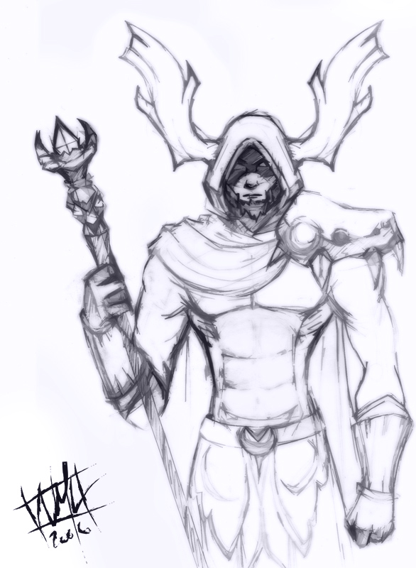 586x800 Nightelf Druid - Druid Sketch
