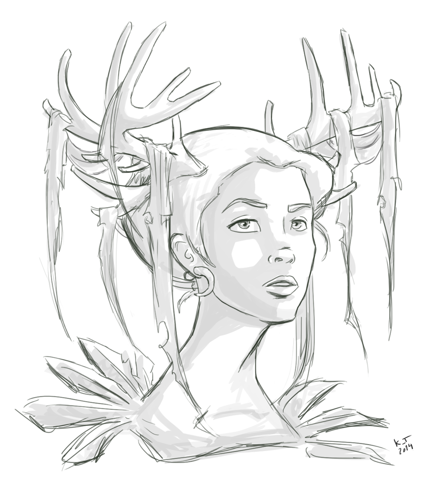 900x1000 Druid Sketch Digital Me - Druid Sketch