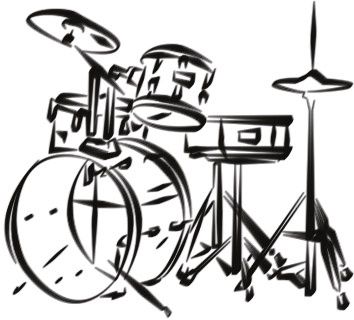 354x320 Collection Of 14 Free Drum Clipart Sketch Barbed Wire Clipart - Drum Kit Sketch