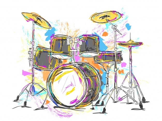 626x469 Drums Vectors, Photos And Psd Files Free Download - Drum Set Sketch