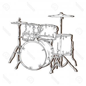 Drum Set Sketch at PaintingValley.com | Explore collection of Drum Set ...