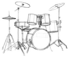 236x195 How To Draw A Drum Set, Cool. Drums Drawings - Drum Sketch