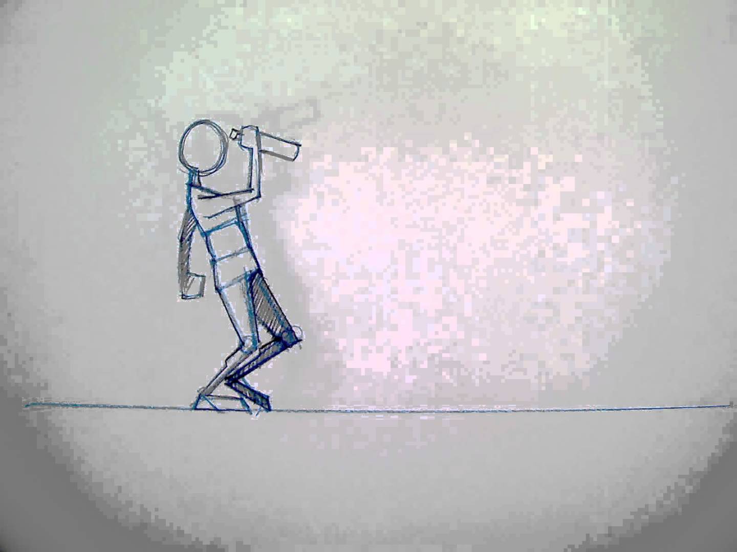 1440x1080 Drunk Man Walking. - Drunk Man Sketch