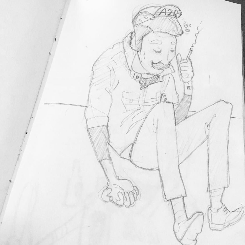 1024x1024 Oldpes On Twitter Hombre Sentado Y Ebrio. - Drunk Man Sketch