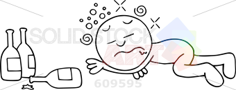340x131 Stock Illustration Of Cartoon Sketch Outline Of Drunk Man Lying - Drunk Man Sketch
