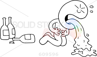 340x201 Stock Illustration Of Cartoon Sketch Outline Of Drunk Man Throwing Up - Drunk Man Sketch