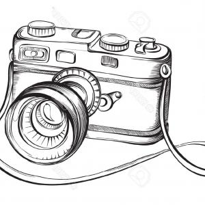 300x300 Dslr Camera Line Art Gm Orangiausa - Dslr Camera Sketch