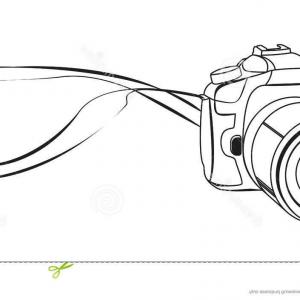 300x300 Photostock Vector Camera Vector Sketch Icon Isolated On Background - Dslr Camera Sketch