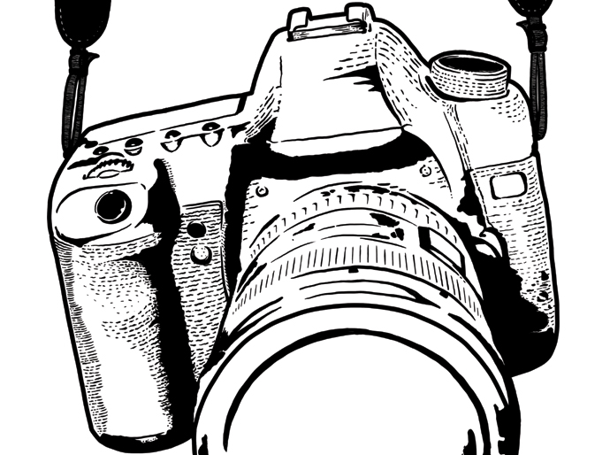 690x514 Dslr Clipart Camera Sketch 3491342 - Dslr Sketch