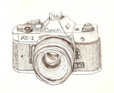 400x325 Dslr Clipart Camera Sketch - Dslr Sketch