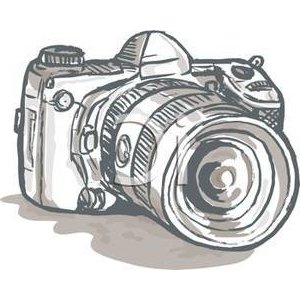 300x300 Camera Clipart Camera Sketch 3122364 - Dslr Sketch