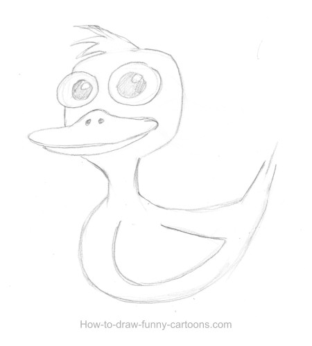 450x500 Duck Drawings (Sketching + Vector) - Duck Pencil Sketch