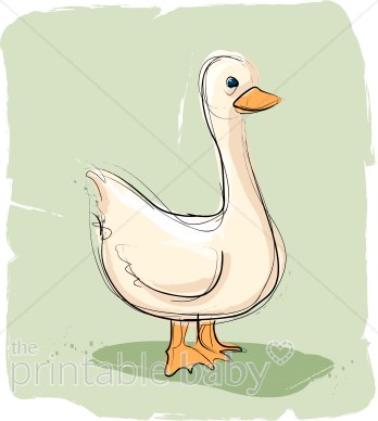 348x388 Duck Sketch Clipart Barnyard Clipart - Duck Sketch