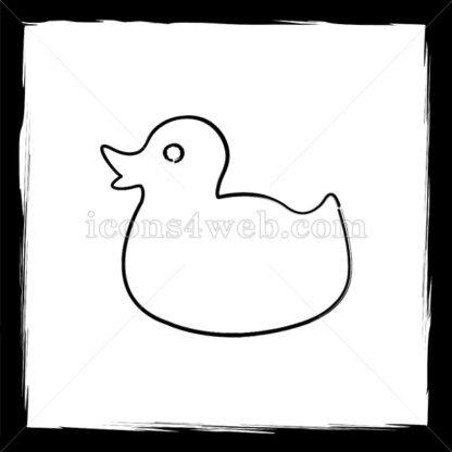 416x416 Duck Sketch Icon. - Duck Sketch