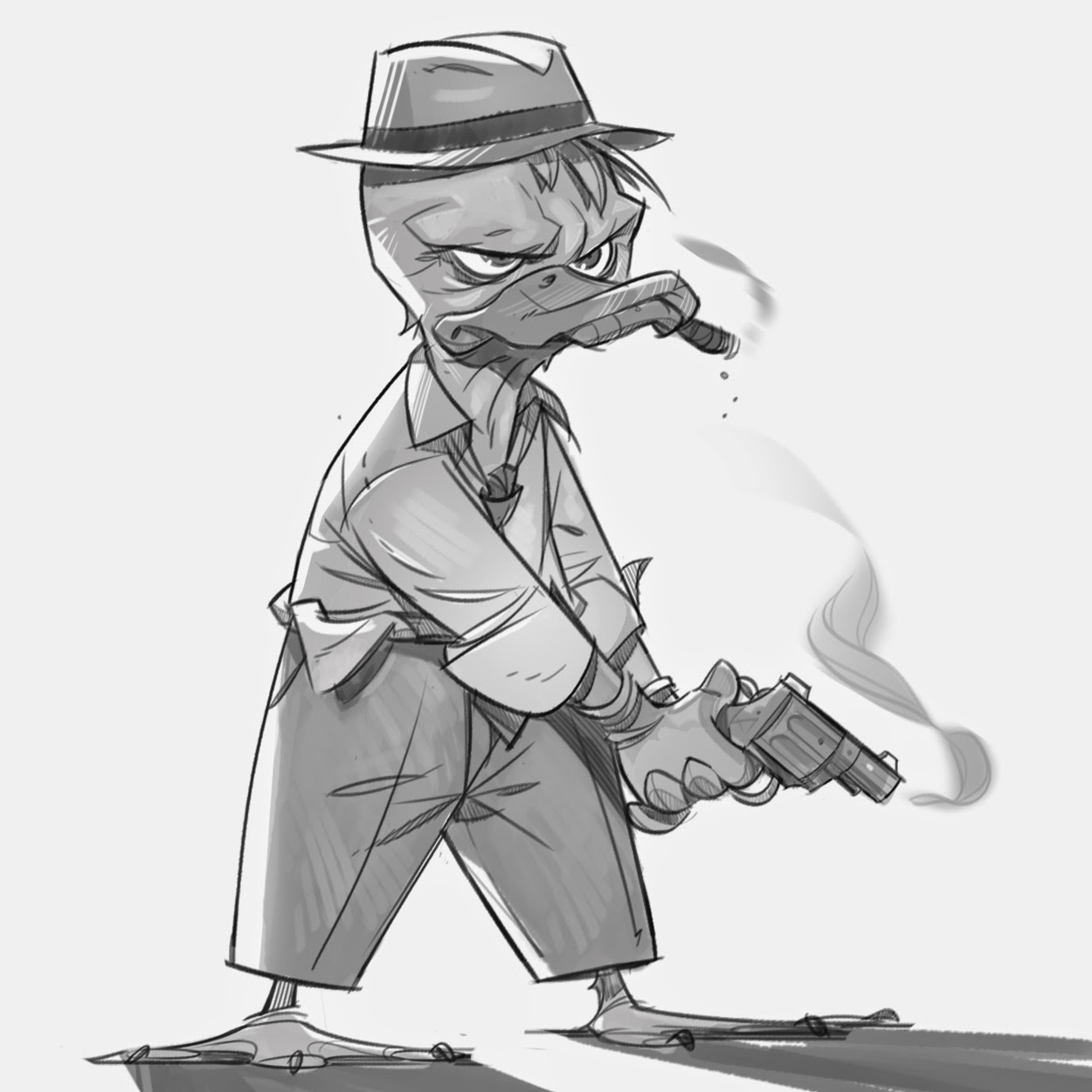 1250x1250 P.cohen Sketch Blog Howard The Duck! - Duck Sketch