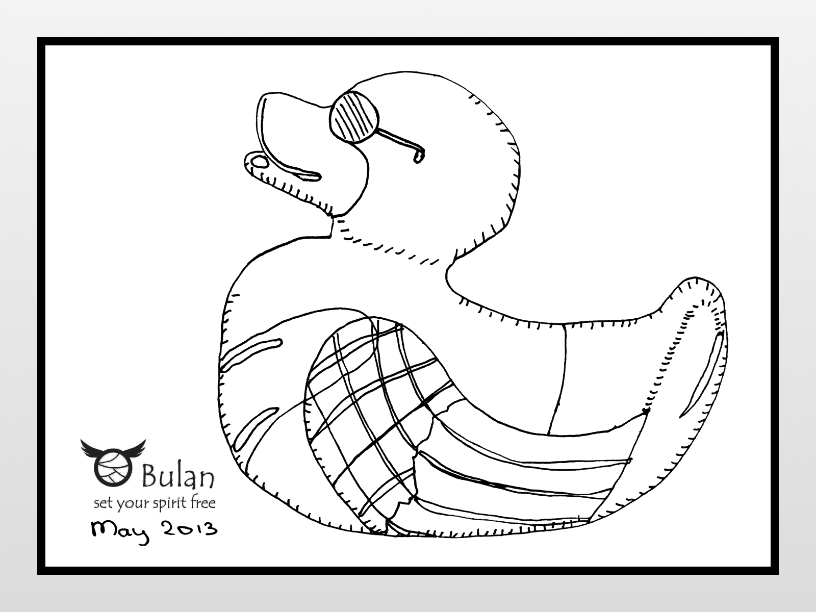 1600x1200 Sketch Of The Day No 39 Rubber Duck - Duck Sketch Images