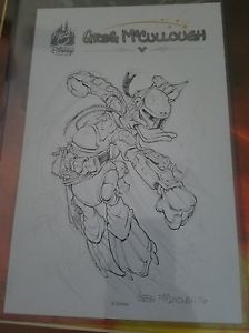 224x300 Star Wars Boba Duck Sketch Signed Greg Mccullough Disney Boba Fett - Duck Sketch Images