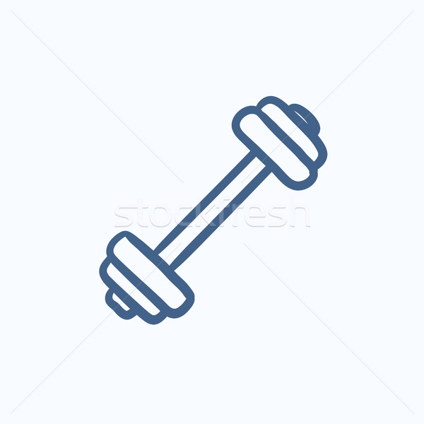 600x600 Dumbbell Sketch Icon. Vector Illustration Andrei Krauchuk - Dumbbells Sketch