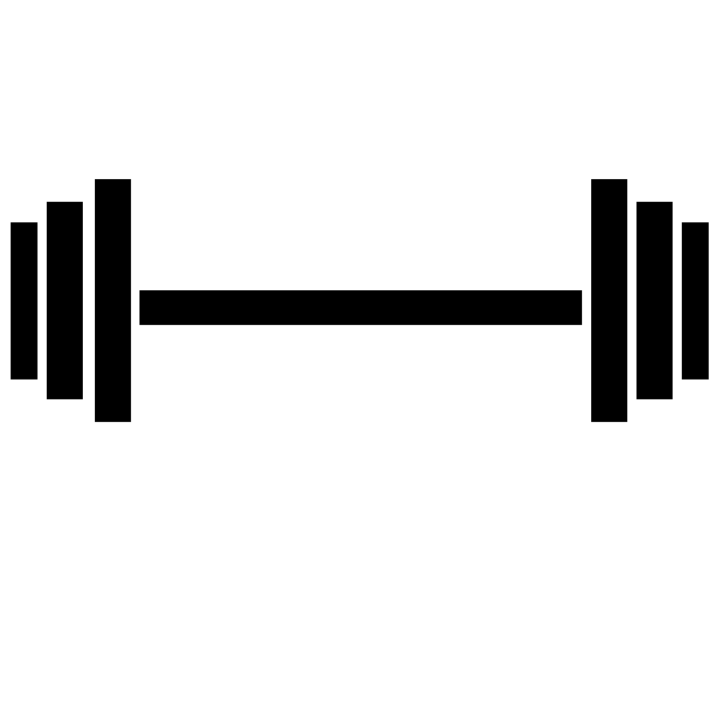 1024x1024 Black Clipart Dumbbell - Dumbbells Sketch