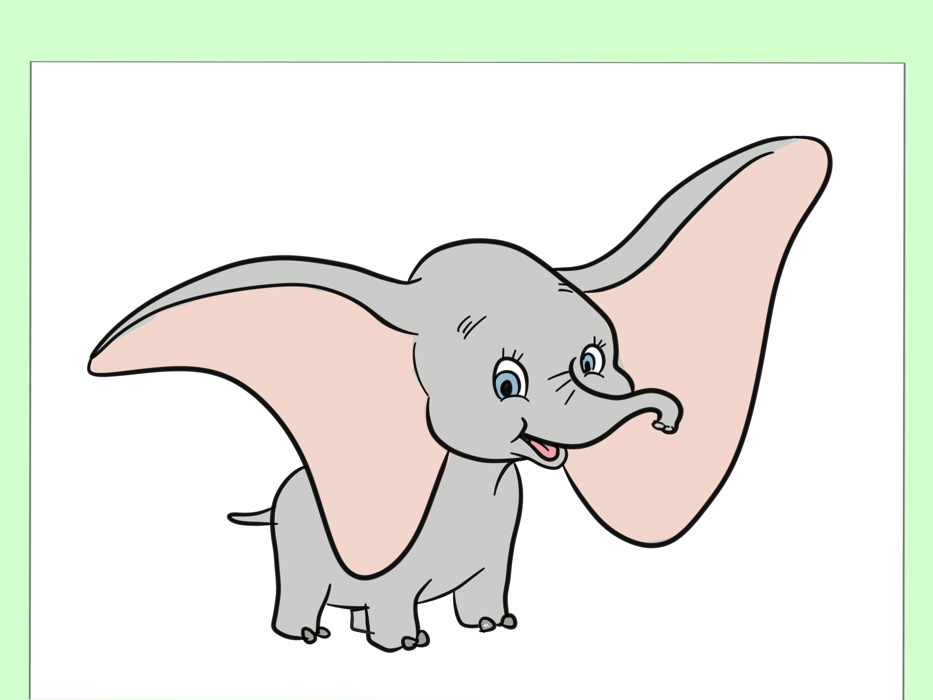3200x2400 How To Draw Dumbo 6 Steps (With Pictures) - Dumbo Sketch