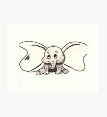 210x230 Dumbo Drawing Art Prints Redbubble - Dumbo Sketch Art