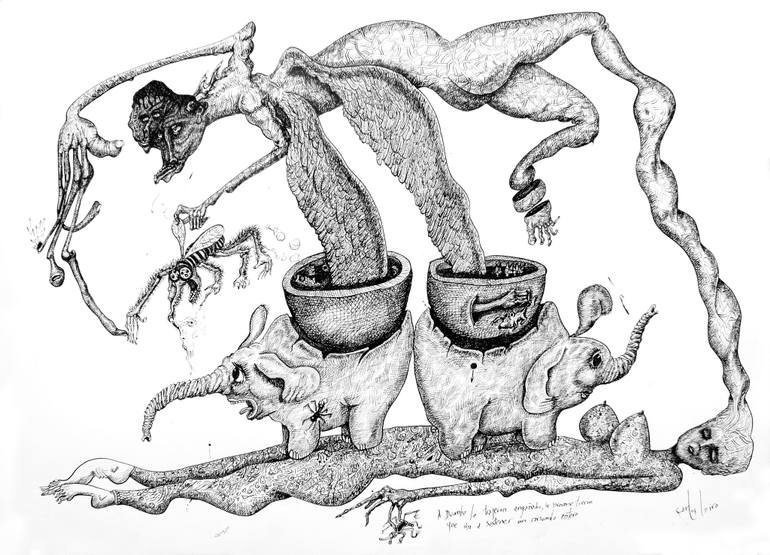 770x555 Dumbo Drawing By Carlos Leiro Saatchi Art - Dumbo Sketch Art