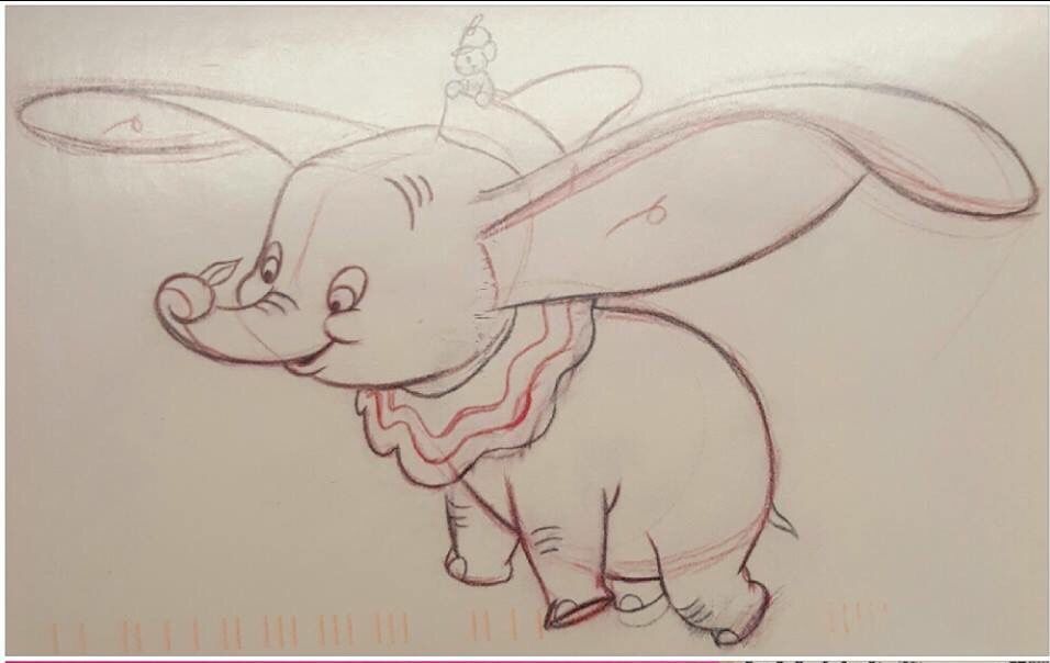956x604 Dumbo Sketch Disneyland Sketches And Draw - Dumbo Sketch Art