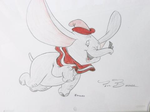 480x360 Art Of Disney Parks Hand Drawn Signed Dumbo Sketch Amp Animation - Dumbo Sketch Art
