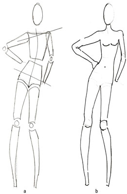 261x400 Fashion Drawing How To Sketch A Basic Figure - Dummy Sketch