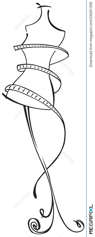 323x800 Linear Sketch Of The Dummy Illustration 24261399 - Dummy Sketch