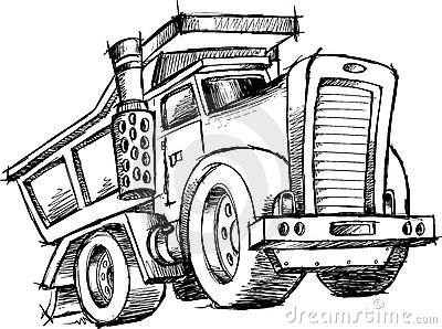 400x298 Dump Truck Cartoon Clipart - Dump Truck Sketch