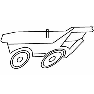 300x300 Dump Truck Sketch Coloring Page - Dump Truck Sketch