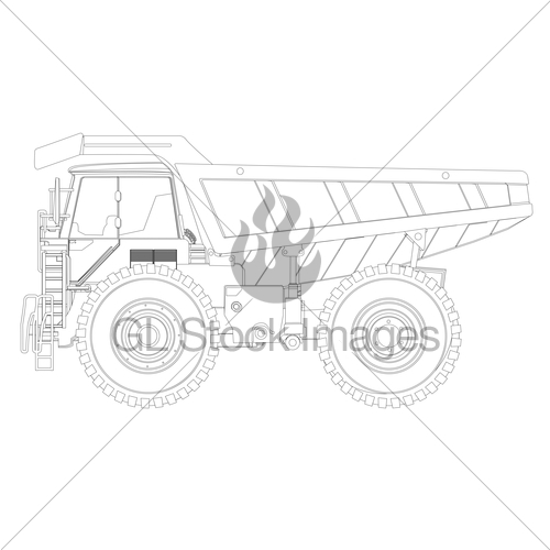 500x500 Dump Truck Sketch Gl Stock Images - Dump Truck Sketch