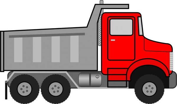 600x355 Dump Truck Free Vector In Open Office Drawing Svg ( .svg ) Vector - Dump Truck Sketch