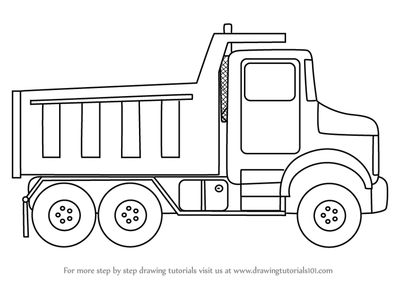 Dump Truck Sketch at PaintingValley.com | Explore collection of Dump ...