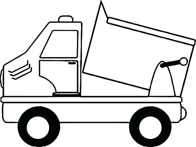 667x500 Peterbilt Coloring Pages - Dump Truck Sketch