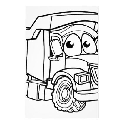 422x422 Cartoon Character Dump Truck Stationery - Dump Truck Sketch